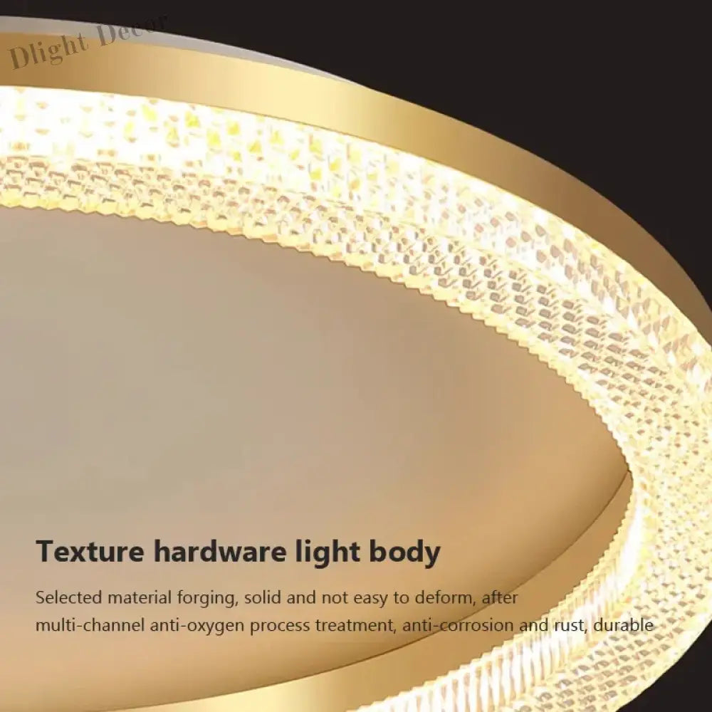 Nordic Gold Ceiling Light - Round/Square Led Lamps Ideal For Study Living Room Dining Luxurious