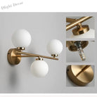 Nordic Gold Wall Lamp With Glass Orb Shade - Elegant Lighting For Bathroom Bedside Hotel Aisle And