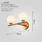 Nordic Gold Wall Lamp With Glass Orb Shade - Elegant Lighting For Bathroom Bedside Hotel Aisle And