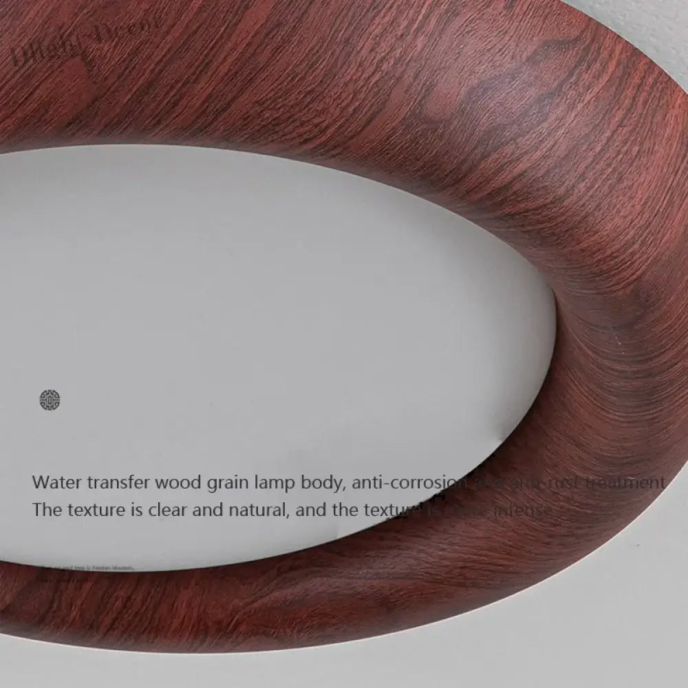 Nordic Led Ceiling Light - Wooden Acrylic Walnut Color Ideal For Bedroom Study Corridor Stylish