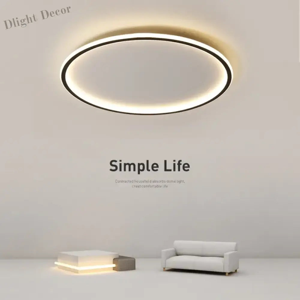 Nordic Minimalist Led Ceiling Light - Perfect For Bedroom Living Room Aisle Study Balcony Circular