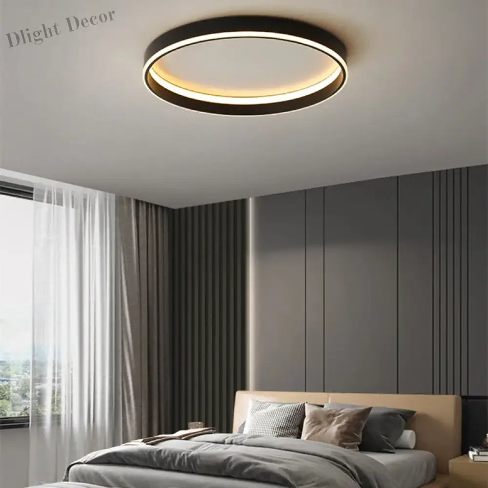 Nordic Minimalist Round Led Ceiling Lamp - Dimmable For Bedroom Loft Balcony Stylish Track Light