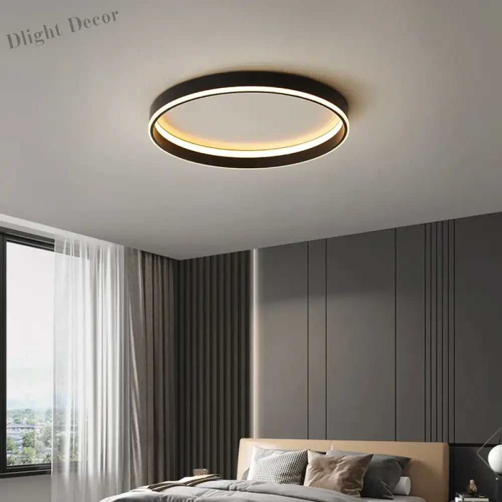 Nordic Minimalist Round Led Ceiling Lamp - Dimmable For Bedroom Loft Balcony Stylish Track Light