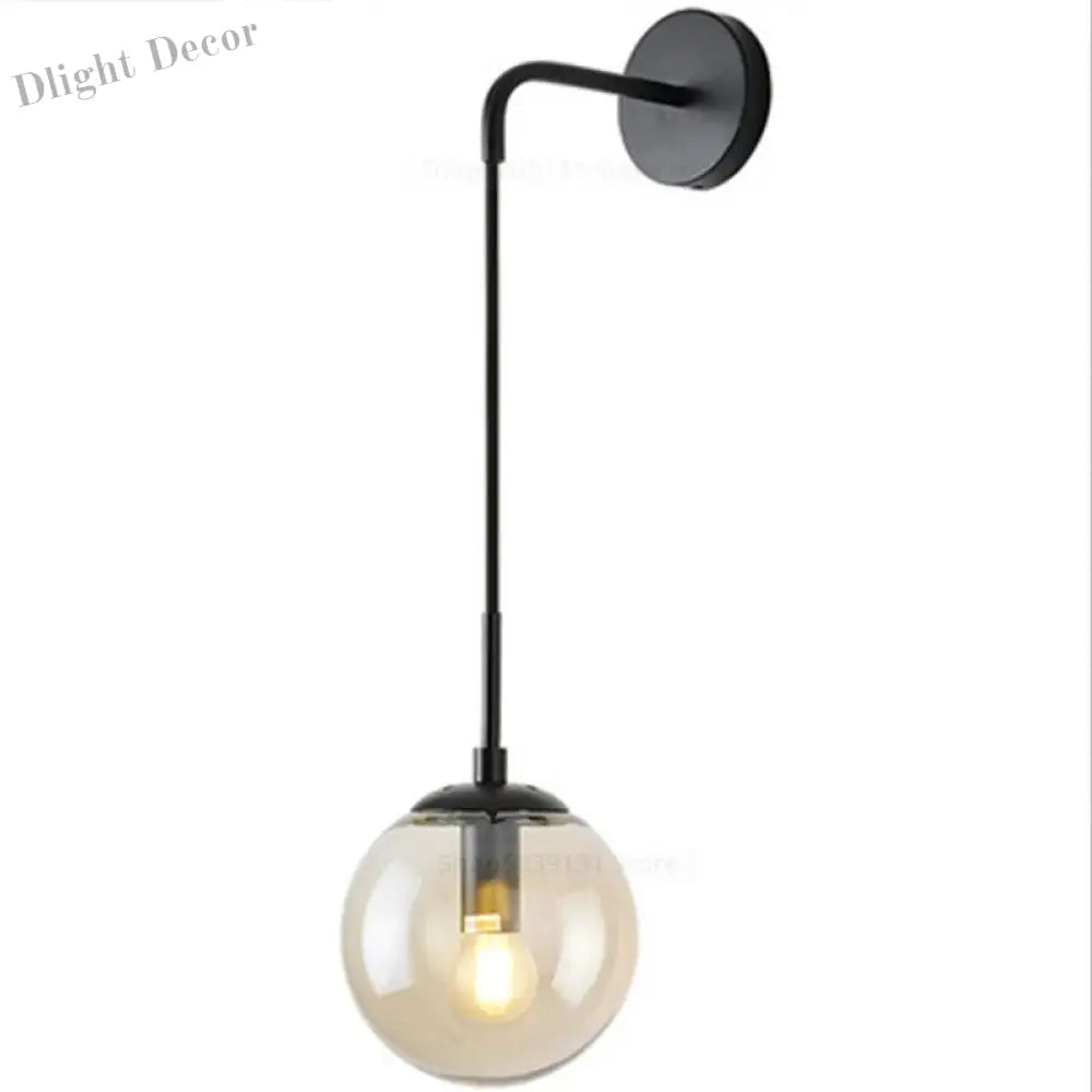 Nordic Modern Vintage Wall Lamps - Led Glass Ball Mirror Beside Bedroom Light For Living Room