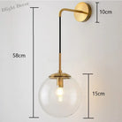 Nordic Modern Vintage Wall Lamps - Led Glass Ball Mirror Beside Bedroom Light For Living Room
