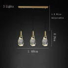 Nordic Pendant Light Gold Luxury Italian Design Crystal Dining Room Kitchen Suspension Indoor