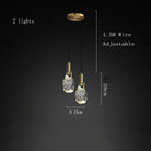 Nordic Pendant Light Gold Luxury Italian Design Crystal Dining Room Kitchen Suspension Indoor