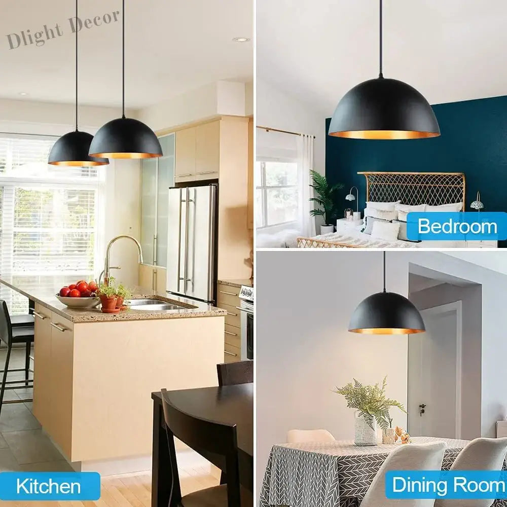 Nordic Retro Industrial Black Ceiling Pendant Lamp - Perfect For Restaurant Dining Table And Bar