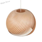 Nordic Round Ball Wooden Pendant Light - Simple And Creative Lighting For Living Room Bedroom