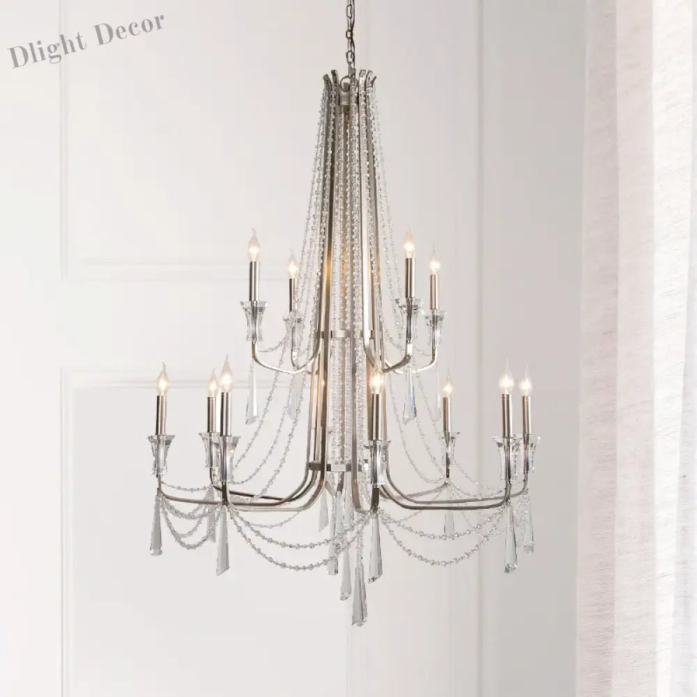 Nordic Style Crystal Chandelier Lighting - Elegance For Your Living Room Ceiling With French