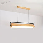 Nordic Wood Pendant Lights - Contemporary Led Lamps For Dining Living Room Kitchen Office Shop Bar