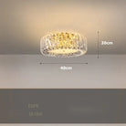 Olivia’s Art Deco Crystal Glass Led Chandelier 40Cm Ceiling Lamp / Gold Frame Warm Light Chandelier