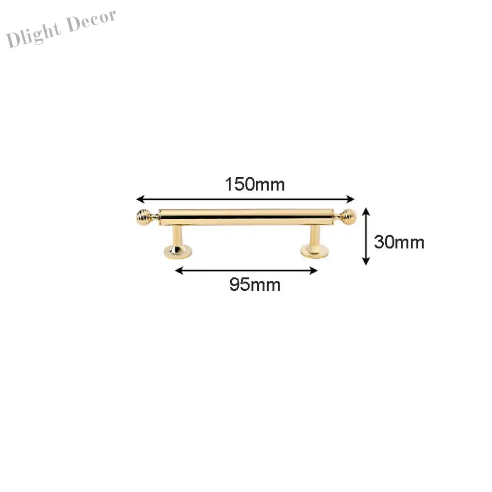 Polished Brass Cabinet Handles – PVD Gold and Chrome Wardrobe Knobs and Drawer Pulls PVD 150MM Handles