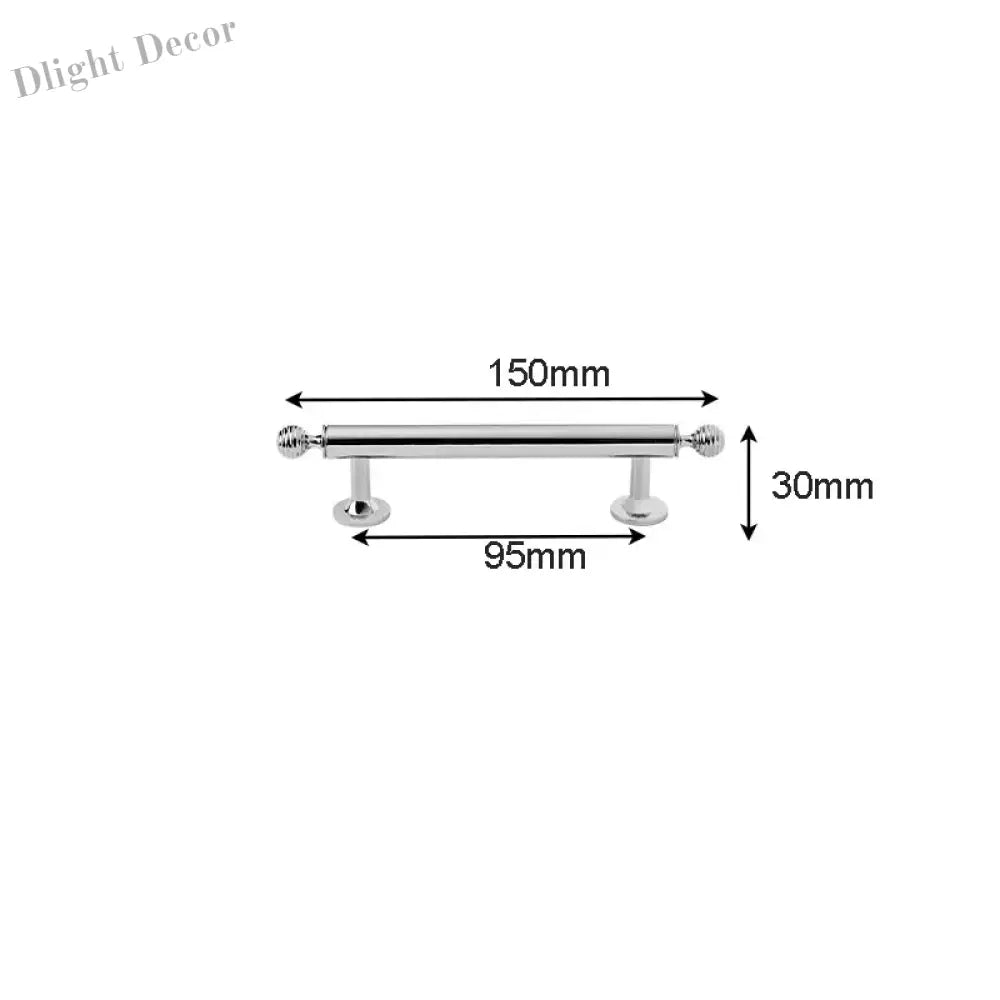 Polished Brass Cabinet Handles – PVD Gold and Chrome Wardrobe Knobs and Drawer Pulls Chrome 150mm Handles