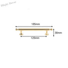 Polished Brass Cabinet Handles – PVD Gold and Chrome Wardrobe Knobs and Drawer Pulls PVD 185MM Handles