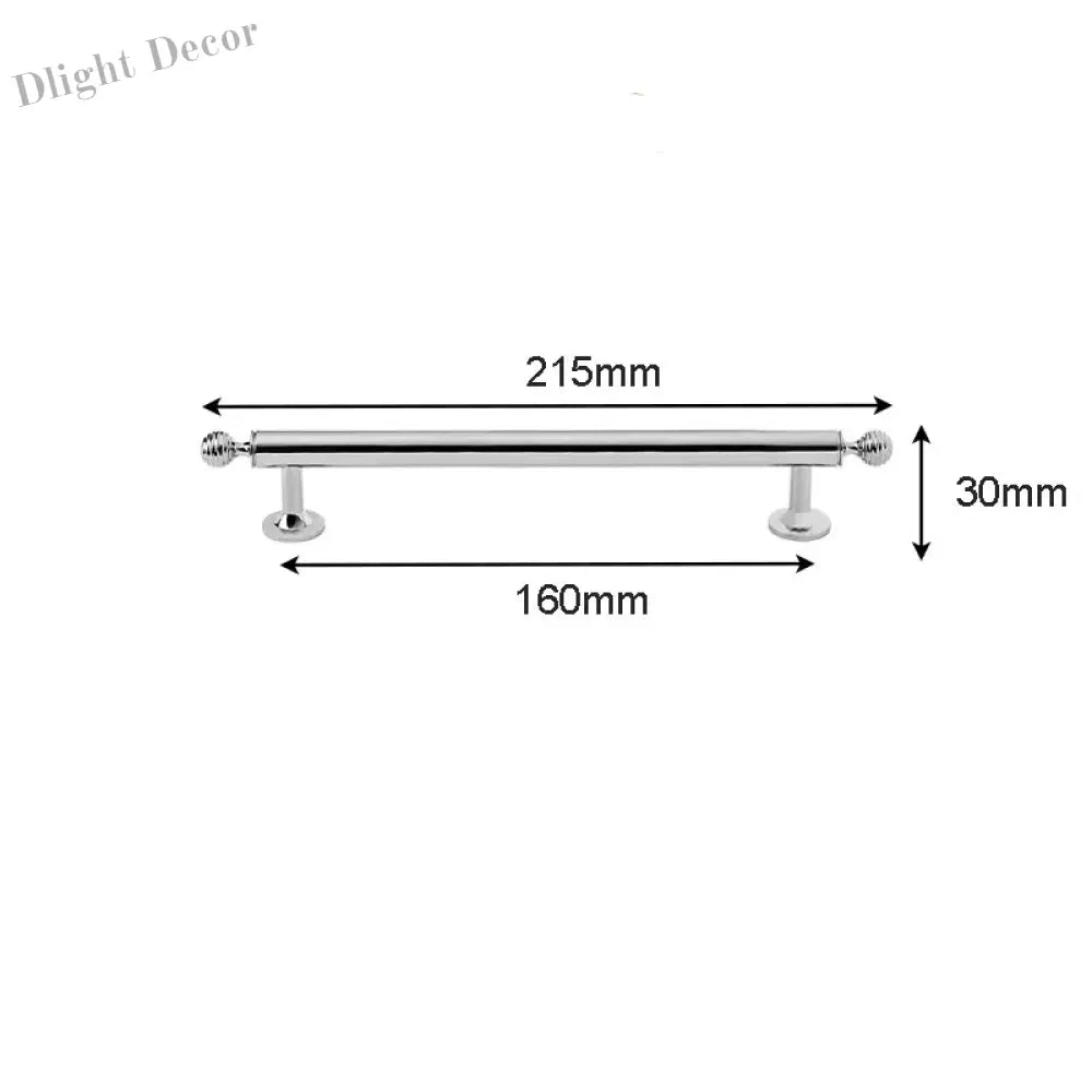 Polished Brass Cabinet Handles – PVD Gold and Chrome Wardrobe Knobs and Drawer Pulls Chrome 215mm Handles