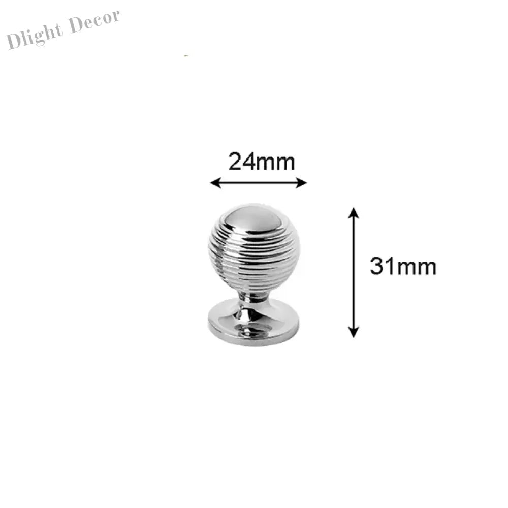 Polished Brass Cabinet Handles – PVD Gold and Chrome Wardrobe Knobs and Drawer Pulls Chrome 24mm Handles