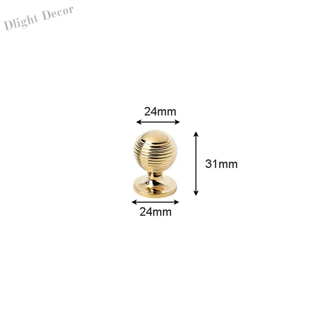 Polished Brass Cabinet Handles – PVD Gold and Chrome Wardrobe Knobs and Drawer Pulls PVD 24MM Handles