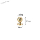 Polished Brass Cabinet Handles – PVD Gold and Chrome Wardrobe Knobs and Drawer Pulls PVD 24MM Handles