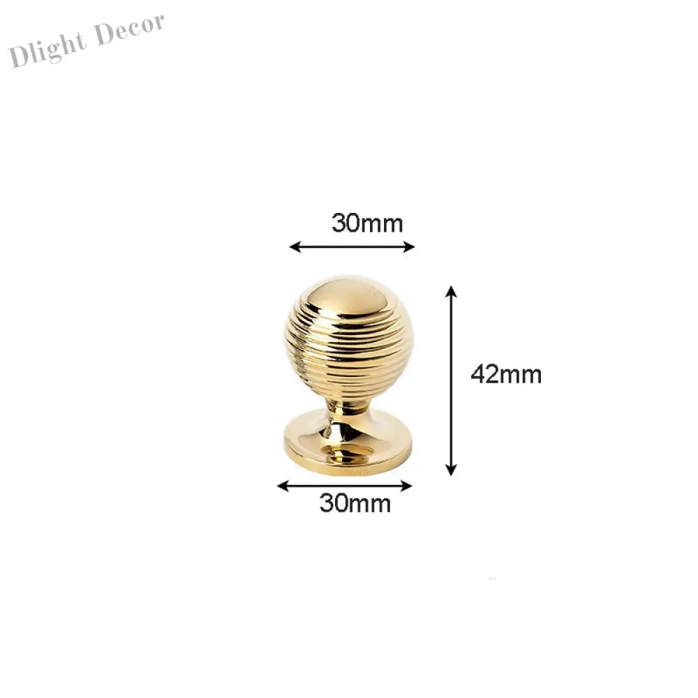 Polished Brass Cabinet Handles – PVD Gold and Chrome Wardrobe Knobs and Drawer Pulls PVD 30MM Handles
