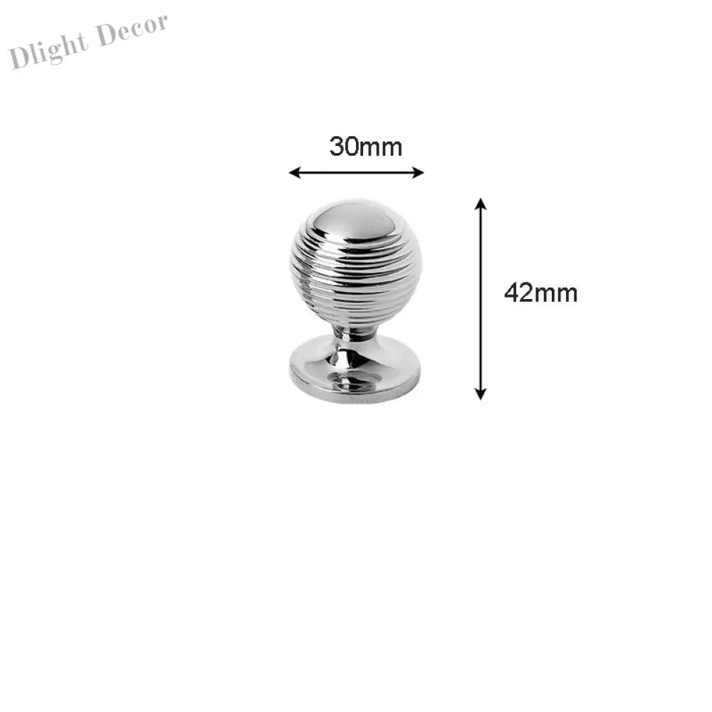 Polished Brass Cabinet Handles – PVD Gold and Chrome Wardrobe Knobs and Drawer Pulls Chrome 30mm Handles