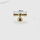 Polished Gold and Silver T-Bar Cabinet Handles – Modern Drawer and Wardrobe Pulls (55mm-220mm) TB2036-055PG Handles
