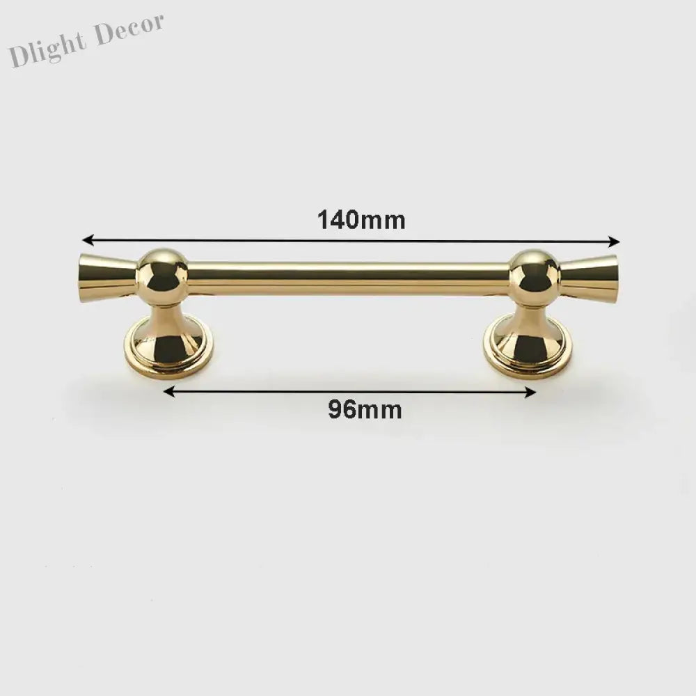 Polished Gold and Silver T-Bar Cabinet Handles – Modern Drawer and Wardrobe Pulls (55mm-220mm) TB2036-140PG Handles