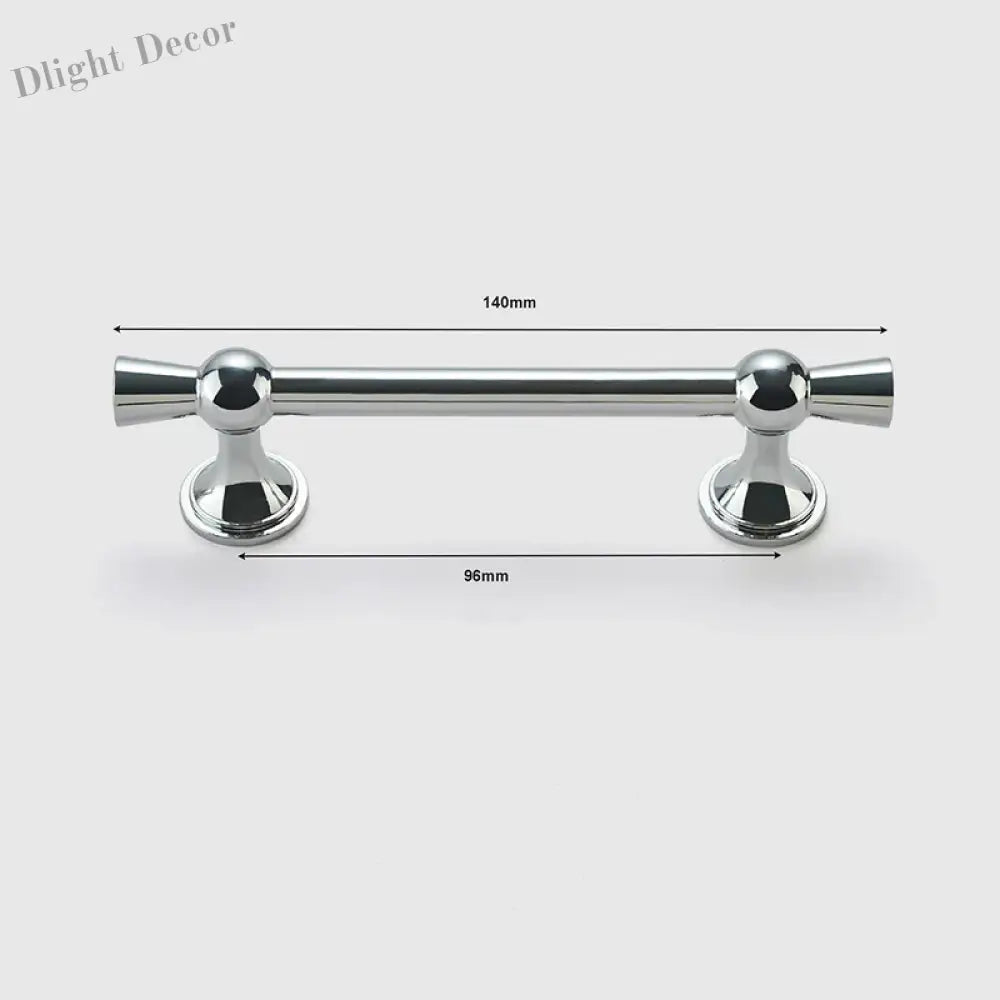 Polished Gold and Silver T-Bar Cabinet Handles – Modern Drawer and Wardrobe Pulls (55mm-220mm) TB2036-140PS Handles