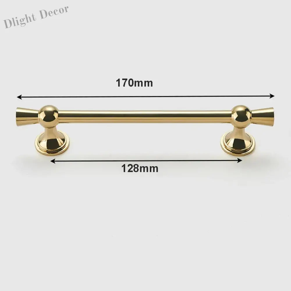 Polished Gold and Silver T-Bar Cabinet Handles – Modern Drawer and Wardrobe Pulls (55mm-220mm) TB2036-170PG Handles