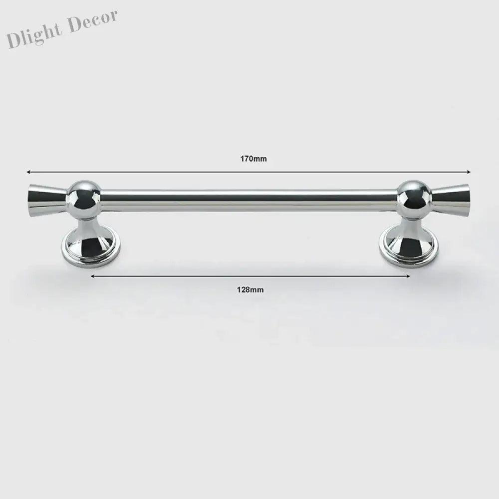 Polished Gold and Silver T-Bar Cabinet Handles – Modern Drawer and Wardrobe Pulls (55mm-220mm) TB2036-170PS Handles