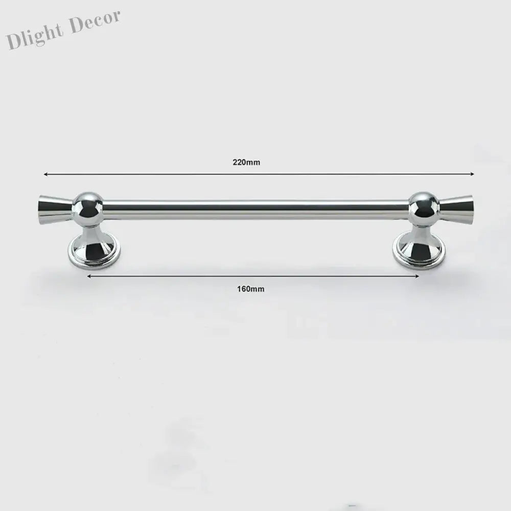 Polished Gold and Silver T-Bar Cabinet Handles – Modern Drawer and Wardrobe Pulls (55mm-220mm) TB2036-220PS Handles