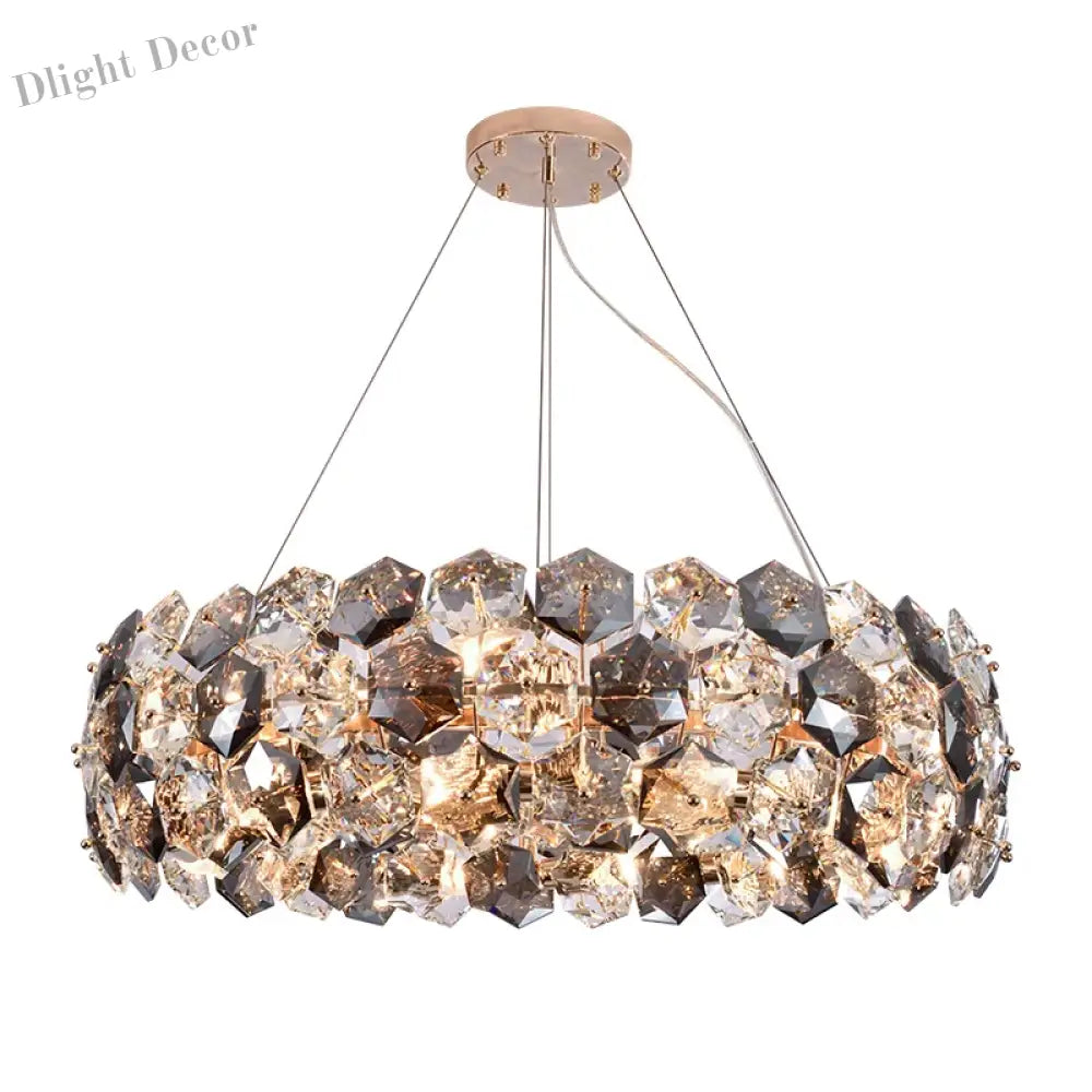 Post - Modern Crystal Wrought Iron Chandelier - Elegance For Dining Rooms Creative Living And