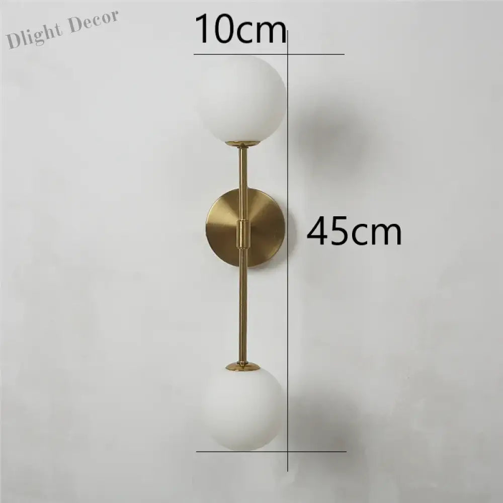 Post - Modern Wall Lamps - Led Golden Glass Light With G9 Bulb For Nordic Creative Bedroom Living