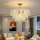 Postmodern Glass Chandelier - Elegant Lighting For Living Rooms Bedrooms Dining And Model Spaces