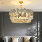 Postmodern Light Stainless Steel Crystal Chandelier - Starry Sky Illumination For Living Dining And