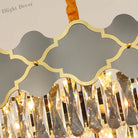 Postmodern Light Stainless Steel Crystal Chandelier - Starry Sky Illumination For Living Dining And