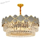 Postmodern Light Stainless Steel Crystal Chandelier - Starry Sky Illumination For Living Dining And