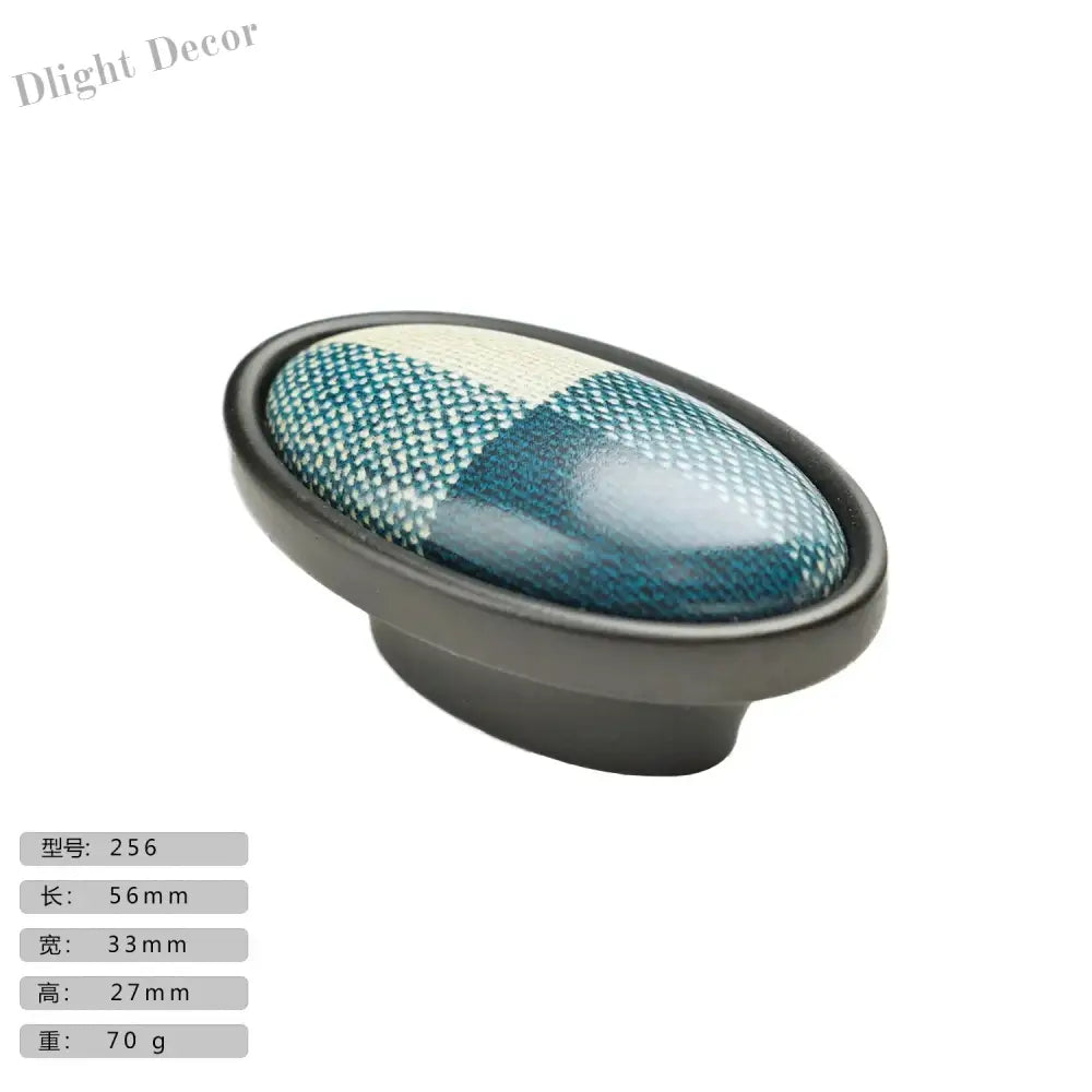 Precision Ceramic Cabinet Handles – American Style Plaid Knobs for Wardrobes and Kitchen Furniture 256 Handles