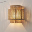 Retro Bohemian Rattan Wall Lamp - Artistic Lighting For Bedroom Restaurant And More Wall Lamp