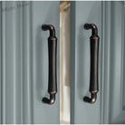 Retro Bronze and Black-Red Cabinet Handles - Nordic Square Zinc Alloy Pulls for Wardrobes and Furniture Handles