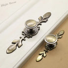 Retro Bronze Cabinet Handles - Antique Metal Kitchen Door Pulls and Wardrobe Knobs 128mm Handles