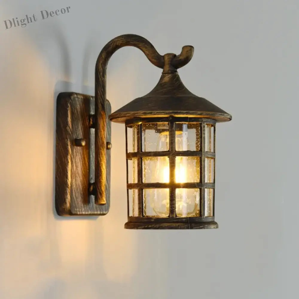 Retro Outdoor Waterproof Wall Light - American Style For Corridors Balconies And Gardens Modern