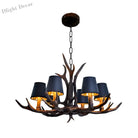 Retro Style Antler Resin Chandelier - Sweeping Gold Spray Paint Finish For Living And Dining Room