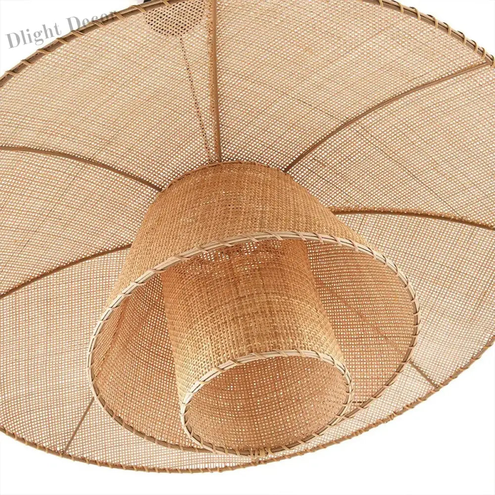 Retro Wabi - Sabi Rattan Pendant Light - Vintage Country Charm For Living Rooms Bedrooms Dining