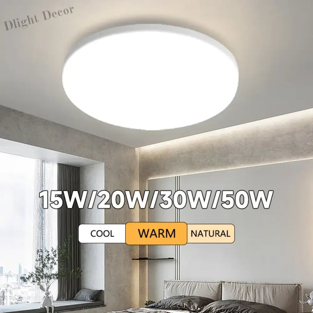 Round Led Ceiling Lights - Modern Lamp For Living Room Bedroom Kitchen Balcony And Corridor