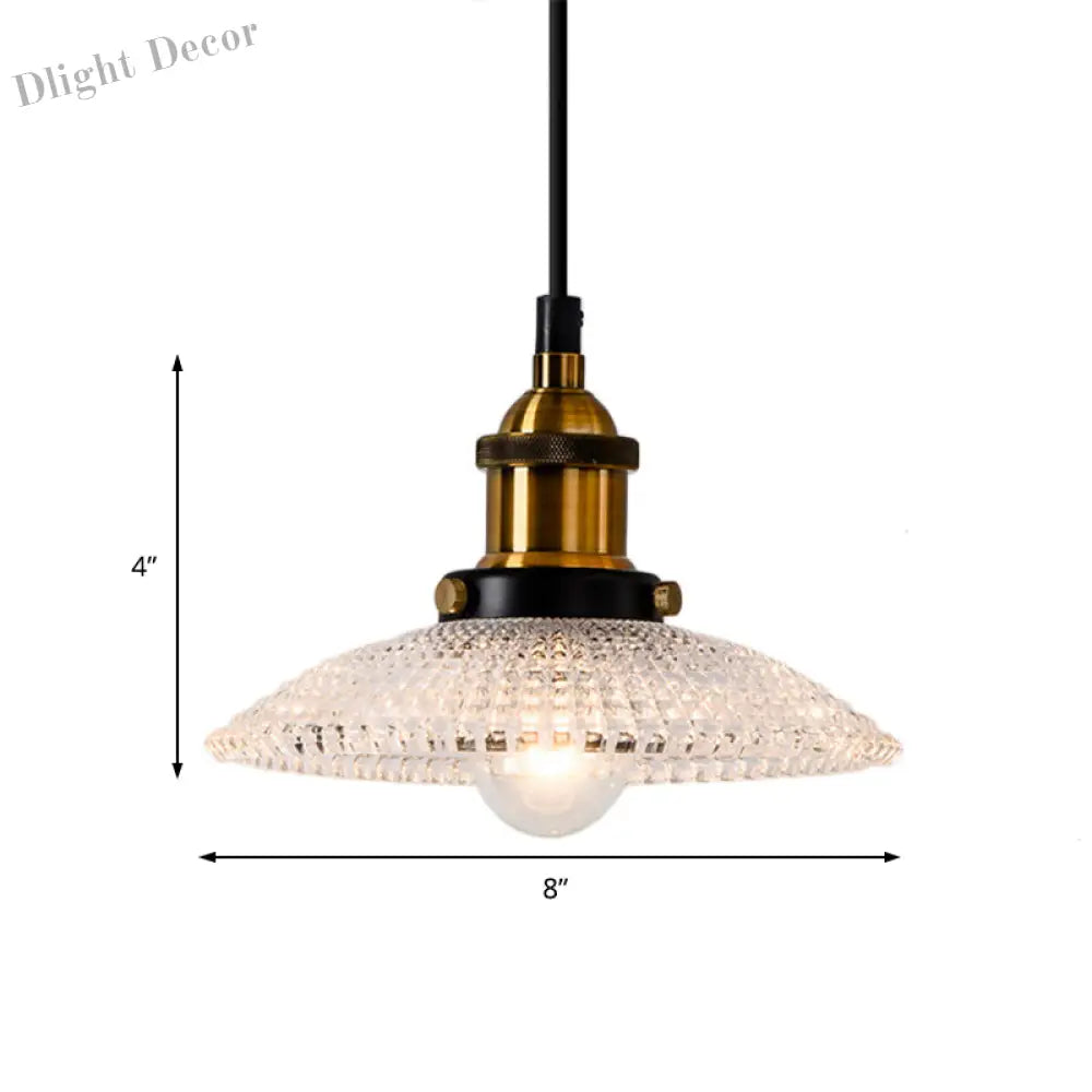 Sabelle’s Grid Glass Ceiling Light With Brass Bowl Shade - Industrial Elegance For Kitchens