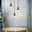 Sabelle’s Grid Glass Ceiling Light With Brass Bowl Shade - Industrial Elegance For Kitchens /