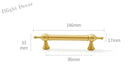 Satin Brass Cabinet Handles – Modern Ball Design Wardrobe Knobs and Drawer Pulls (French Style) 146mm Handles