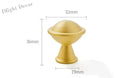 Satin Brass Cabinet Handles – Modern Ball Design Wardrobe Knobs and Drawer Pulls (French Style) 32mm knob Handles