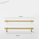 Satin Gold Furniture Handle – Solid Brass Cabinet Knobs and Drawer Pulls (50mm-358mm) 228mm length Handles